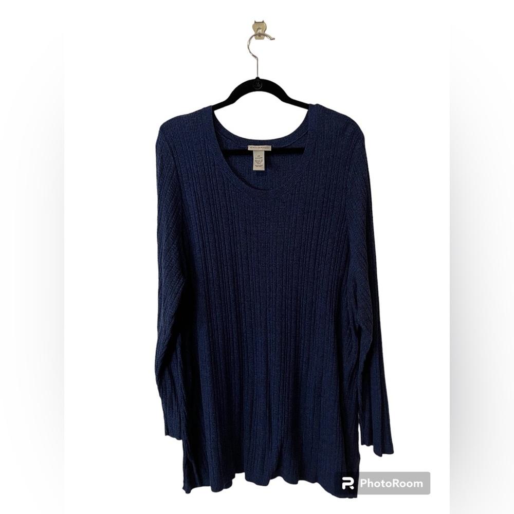 Catherines Blue Light Weight Long Sleeve Sweater Size 2X 22/24